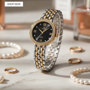 Two-Tone Roman Dial Luxury Watch by Titan - Elegant Timepiece for Men