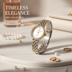 Two-Tone Roman Dial Titan Watch - Stylish Timepiece for Every Occasion