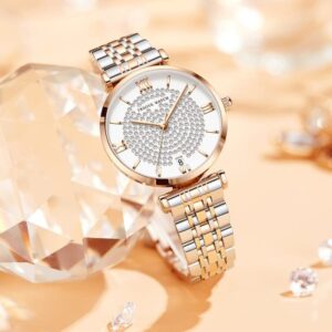 Two-Tone Women's Chain Watch - Elegant Style for Every Occasion
