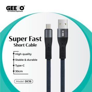 Type-C Short Charging Cable 3A - 30cm Geeoo DC-15 Premium Quality