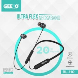 Ultra Flex ENC Neckband Headphones by Geeoo - Superior Sound Quality