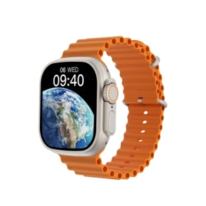 Ultra Max Wireless Bluetooth Smart Watch with Large Screen & 2 Straps - Orange