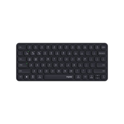 Ultra-Slim Multi-Mode Wireless Keyboard by Rapoo - Sleek Black Design % Ultra-Slim Multi-Mode Wireless Keyboard by Rapoo - Sleek Black Design