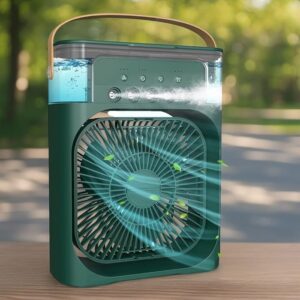 USB 3-in-1 Air Cooling Fan with LED Night Light and Water Mist Function