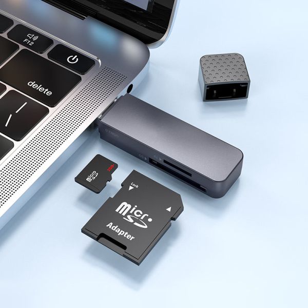 USB 3.0 OTG Card Reader - Hoco HB45 Dual Functionality (5Gbps) % USB 3.0 OTG Card Reader - Hoco HB45 Dual Functionality (5Gbps)