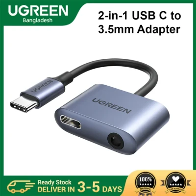 USB C to 3.5mm Adapter - UGREEN 2-in-1 Audio Converter for Seamless Connectivity % USB C to 3.5mm Adapter - UGREEN 2-in-1 Audio Converter for Seamless Connectivity