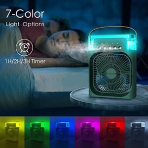 USB Portable 3-in-1 Air Cooling Fan with Humidifier and LED Light