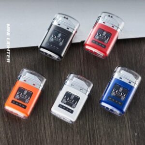 USB Rechargeable Transparent Double Arc Lighter - Windproof & Stylish Design