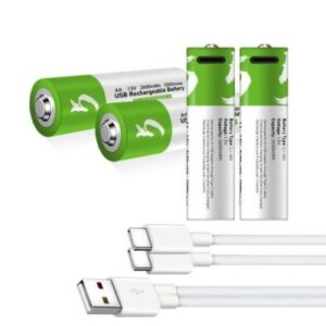 USB Type-C Rechargeable AA Batteries - Fast Charging 1.5V (Pack of 4)