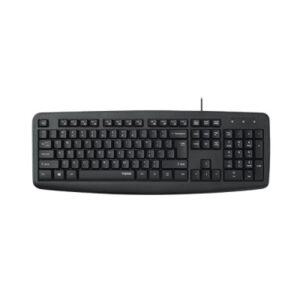 USB Wired Black Keyboard by Rapoo - Sleek Design for Enhanced Typing Experience