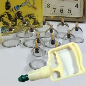 Vacuum Cupping Therapy Kit - 12 Piece Massage Cups Set for Relaxation