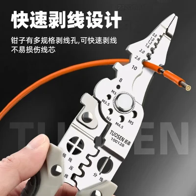 Versatile Electric Wire Stripper and Cutter Tool for Efficient Wire Handling % Versatile Electric Wire Stripper and Cutter Tool for Efficient Wire Handling