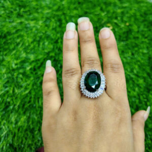 Violet Crystal Statement Ring - Elegant Imperial Design for Bold Style