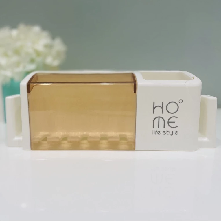Wall-Mounted Minimalist Toothbrush Holder - Punch-Free Modern Design % Wall-Mounted Minimalist Toothbrush Holder - Punch-Free Modern Design