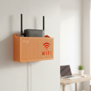 Wall-Mounted Wireless Router Storage Box – Stylish and Functional Organizer