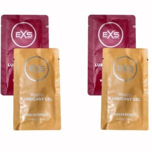 Water-Based Cherry & Peach Flavor Lubricant - 4 Pack 5ml Combo for Couples