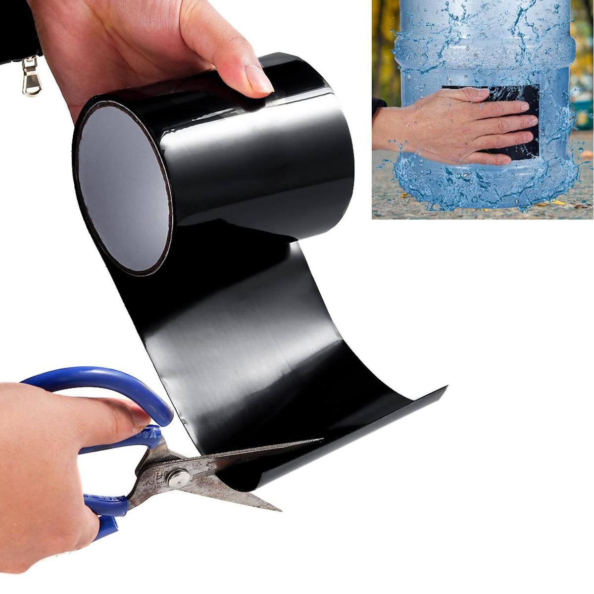 Waterproof Flex Tape - Heavy-Duty Black Rubberized Repair Solution % Waterproof Flex Tape - Heavy-Duty Black Rubberized Repair Solution