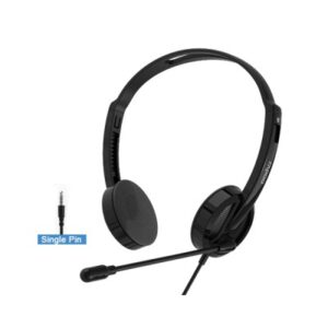 Wired Stereo Headphones for Clear Sound - Rapoo H101 in Black