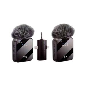 Wireless 2-in-1 Microphone for iPhone, Android, and Cameras - Premium Sound Quality