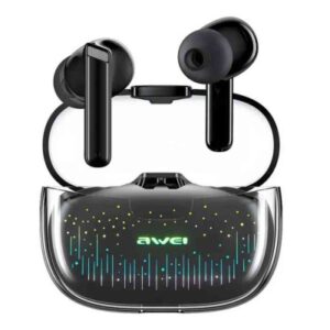 Wireless ANC TWS Earbuds with Colorful Breathing LED Lights - Awei T52