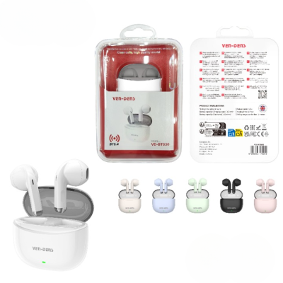 Wireless Bluetooth 5.4 Earbuds - Premium True Stereo Earphones in White % Wireless Bluetooth 5.4 Earbuds - Premium True Stereo Earphones in White