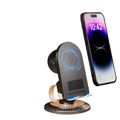 Wireless Charging Phone Stand with 360° Rotation and Bluetooth Speaker % Wireless Charging Phone Stand with 360° Rotation and Bluetooth Speaker