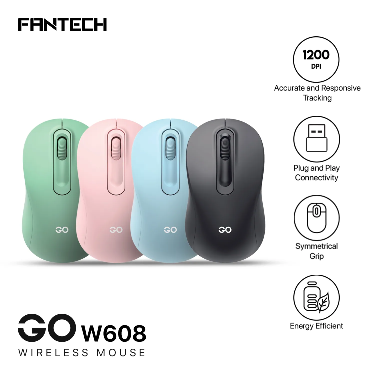Wireless Green Fantech Go W608 Mouse – Sleek Ergonomic Design for Comfort % Wireless Green Fantech Go W608 Mouse – Sleek Ergonomic Design for Comfort