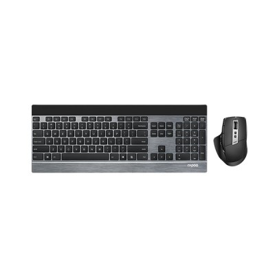 Wireless Keyboard and Mouse Combo - Rapoo 9900M, Multi-Mode, Black Finish % Wireless Keyboard and Mouse Combo - Rapoo 9900M, Multi-Mode, Black Finish