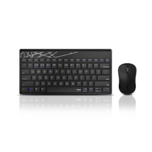 Wireless Keyboard and Mouse Set - Rapoo 8000S in Sleek Black Finish