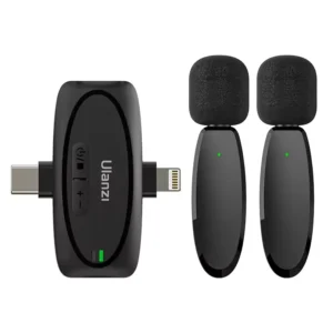 Wireless Lavalier Microphone - 3-in-1 for iPhone, Android, Tablet & Camera