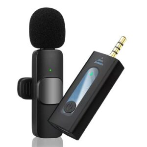 Wireless Lavalier Microphone for Vlogging and Live Streaming - DSLR & Bluetooth Compatible