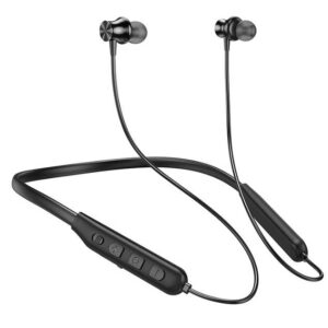 Wireless Neckband Headphones - Hoco ES64 in Classic Black