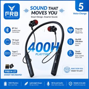 Wireless Neckband Headphones with 400 Hours Battery Life - Premium Sound Quality