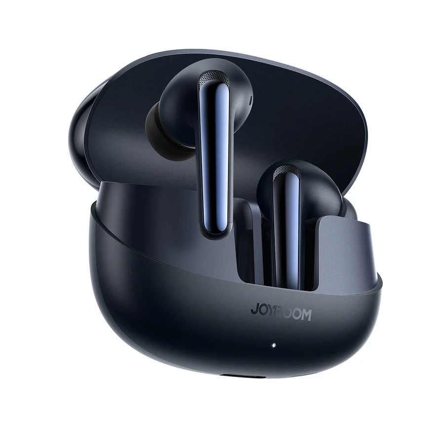 Wireless Noise-Canceling Earbuds by Joyroom - Sleek Black Design % Wireless Noise-Canceling Earbuds by Joyroom - Sleek Black Design