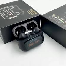 Wireless Noise-Cancelling Earbuds with Touch Control - A9 Pro Black % Wireless Noise-Cancelling Earbuds with Touch Control - A9 Pro Black