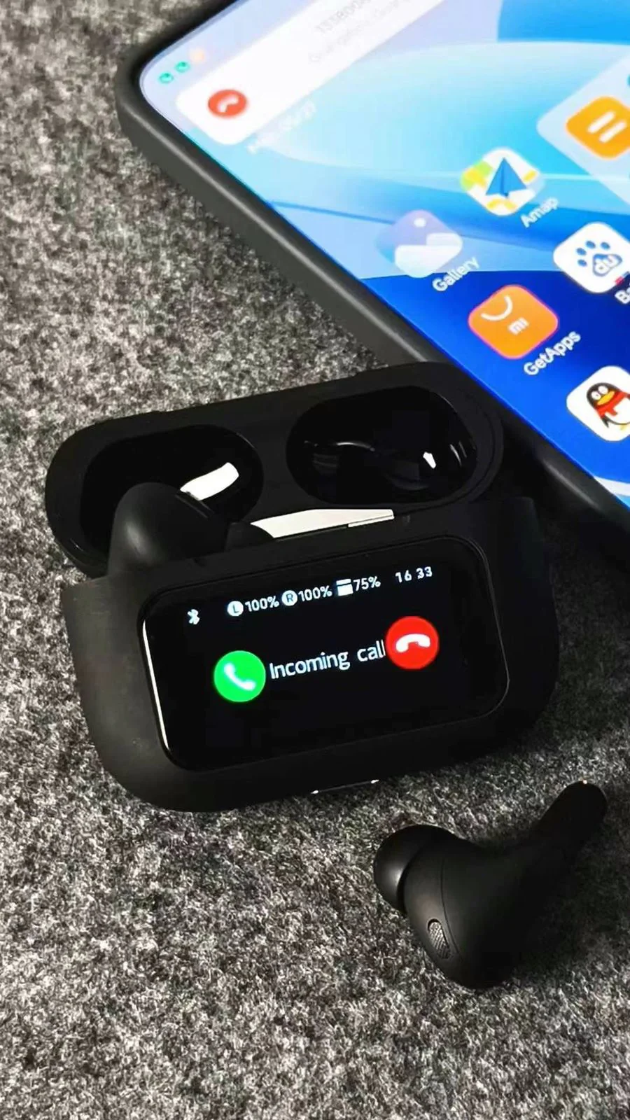 Wireless Noise-Cancelling Earbuds with Touch Control - A9 Pro Black % Wireless Noise-Cancelling Earbuds with Touch Control - A9 Pro Black