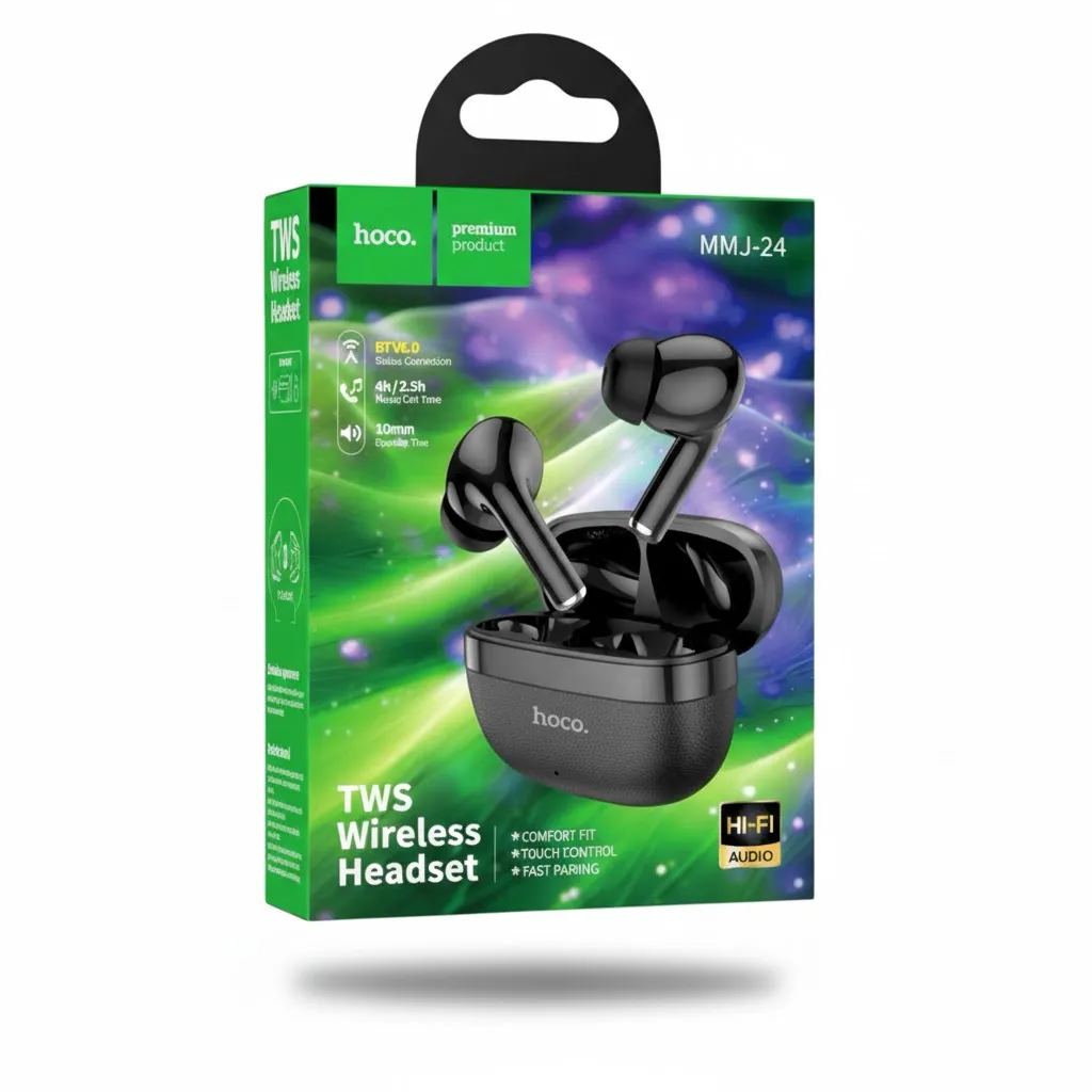 Wireless TWS Earbuds by Hoco MMJ-24 – Premium Sound & Comfort % Wireless TWS Earbuds by Hoco MMJ-24 – Premium Sound & Comfort