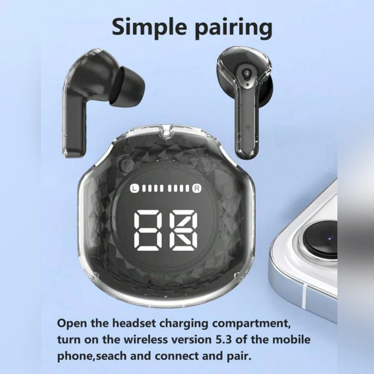 Wireless Ultrapods Pro Earbuds with 300mAh Battery and 5.3 Technology % Wireless Ultrapods Pro Earbuds with 300mAh Battery and 5.3 Technology