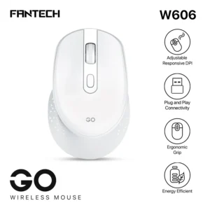 Wireless White Fantech Go W606 Mouse - Sleek Design for Effortless Control