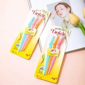 Women's Eyebrow Razors Set - 3 Premium Tinkle Razors for Easy Grooming
