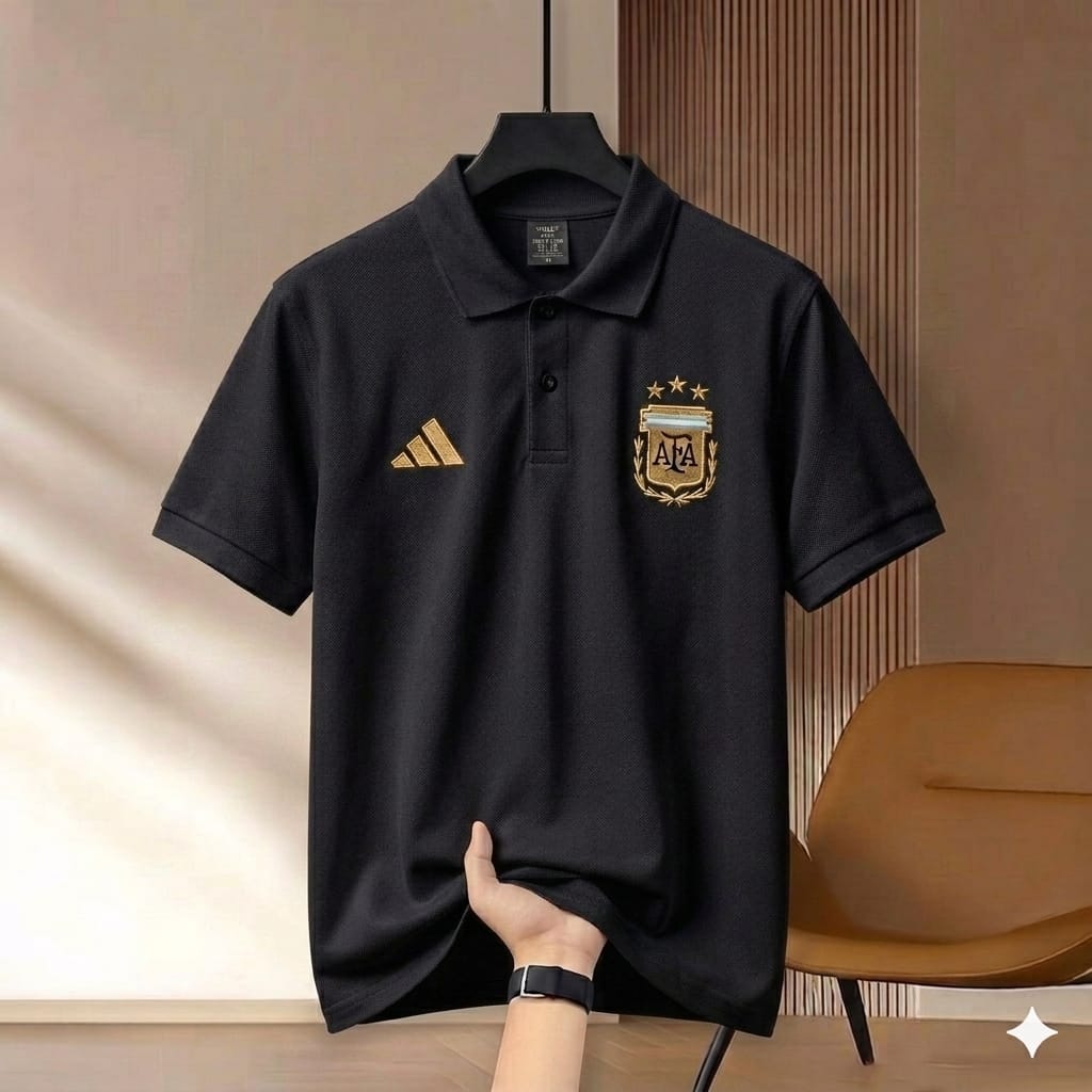 World Cup Embroidered Polo T-Shirt % World Cup Embroidered Polo Shirt