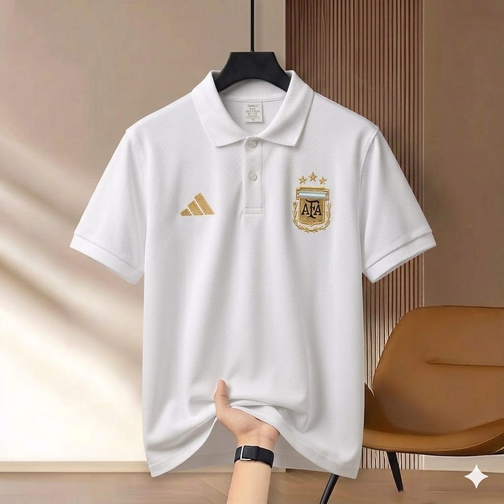 World Cup Embroidered Polo T-Shirt % World Cup Embroidered Polo Shirt