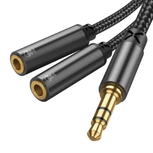 Y-Splitter Audio Cable for Voice Calls - Joyroom SY-A04 Male to Female Connector